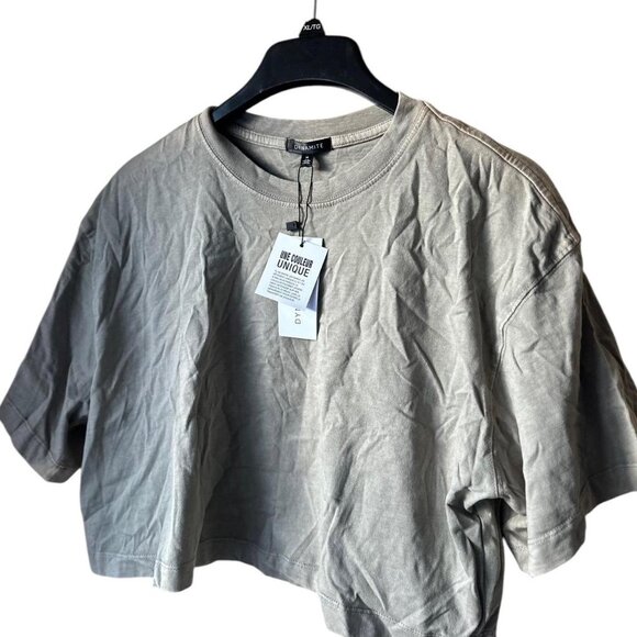 Dynamite Beige Crop Top - Picture 1 of 2